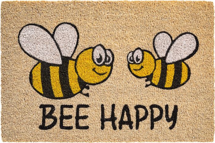 Uksematt Hamat Ruco Print Bee Happy 40 x 60 cm