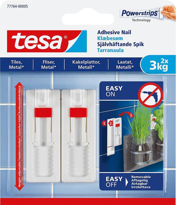 Liimitav nagi Tesa® reguleeritav 2 tk 3 kg