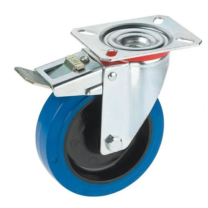 Ratas sinine Ø 125 mm piduriga