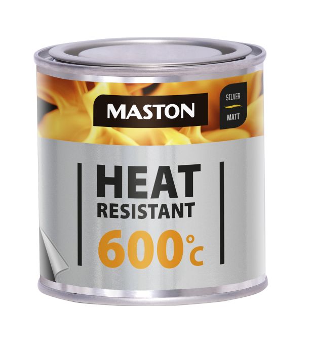 Kuumuskindel värv Maston Heat Resistant 600 °C 250 ml, hõbedane