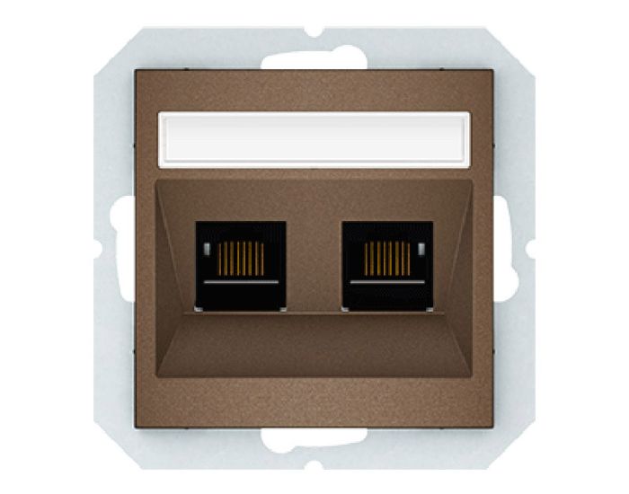 Arvutipesa raamita Vilma Quadrum QR 1000 2 x RJ45 CAT6 UTP mocca