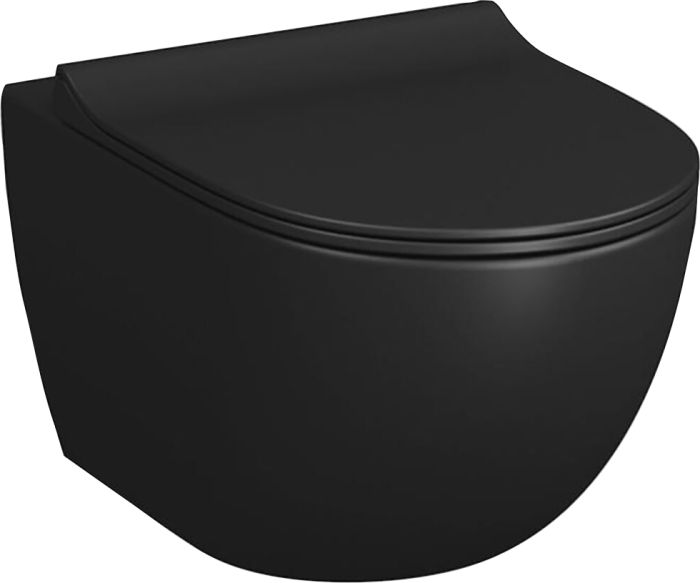 Seinapealne WC-pott Vitra Sento Rim-Ex must