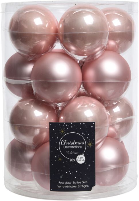 Kuuseehe pall 6 cm, 20 tk/pk roosa