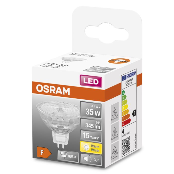 Led Star Osram Mr 16 12 V 50 36 D, läbipaistev | bauhaus.ee