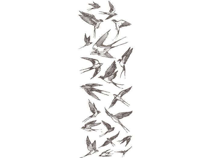 Sisustuskleebis Swirls 24 x 68 cm
