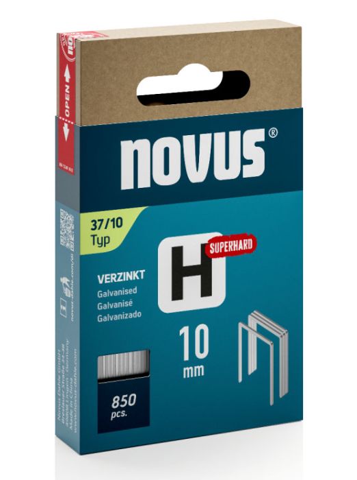 Klambrid Novus H37/10 mm Superhard tsingitud 850 tk
