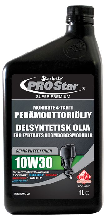 Mitmeastmeline 4-taktilise päramootori õli SAE 10W30 Star brite 1 l