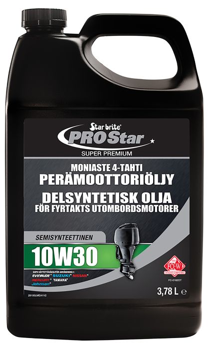 Mitmeastmeline 4-taktilise päramootori õli SAE 10W30 Star brite 3,78 l