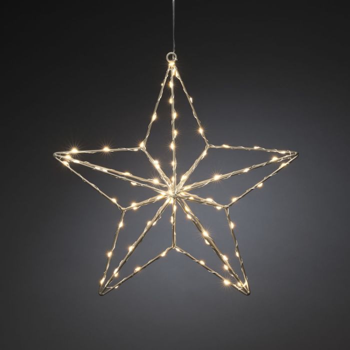 Metalltäht LED 36 cm, hõbedane