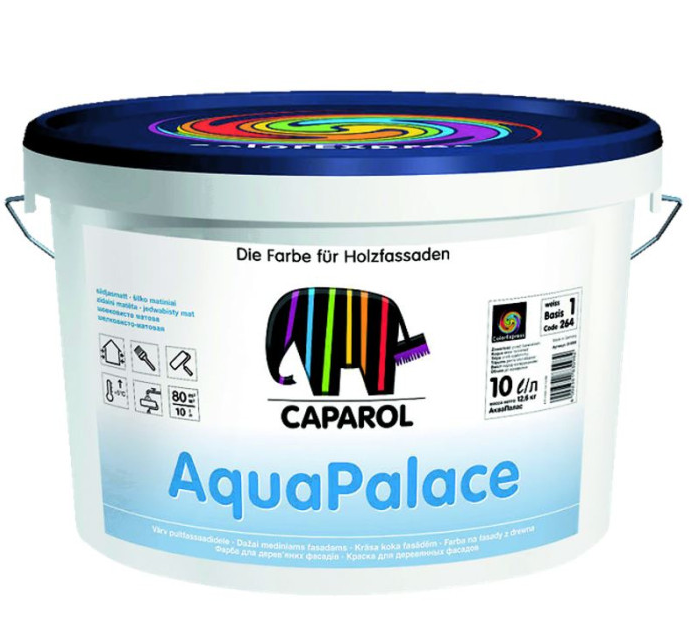Vesialuseline dispersioonvärv Caparol Aqua Palace B1 2,5 l, valge