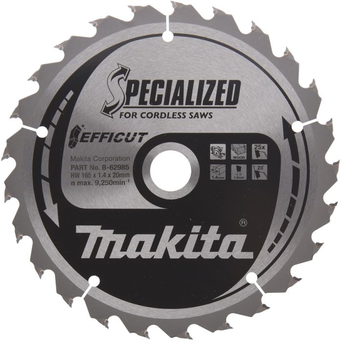 Saeketas Makita 165 x 1,4 x 20 mm 23° T25