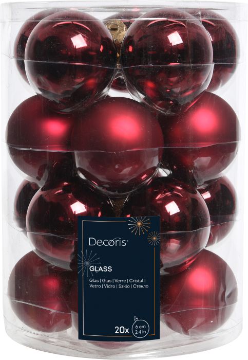 Kuuseehe pall Ø 6 cm, 20 tk/pk, veinipunane