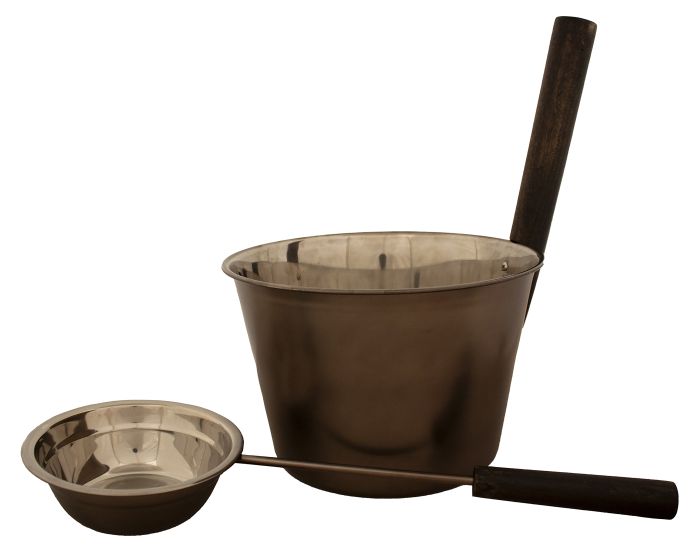 Saunakibu ja kulp Emendo tumehall 4 l