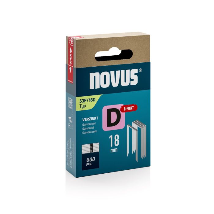 Klambrid Novus D53F/18 mm 600 tk