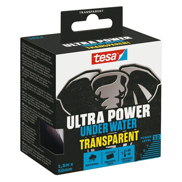 Ultra Power Under Water Transparent  Tesa parandusteip 1,5 m x 50 mm