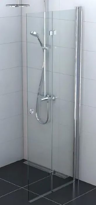 Kokkuvolditav Nordium dušisein 80 x 195 cm kirgas klaas kroom