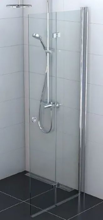 Kokkuvolditav Nordium dušisein 90 x 195 cm kirgas klaas kroom