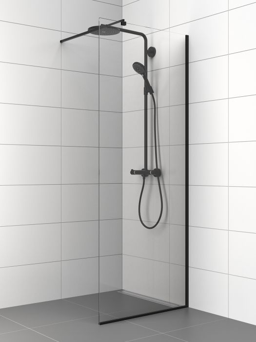 Dušisein fikseeritud Nordium 199,5 cm must