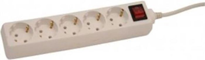 Pikendusjuhe lülitga Acuma 5-pesaga H05VV-F 3G1,5 mm valge 5 m