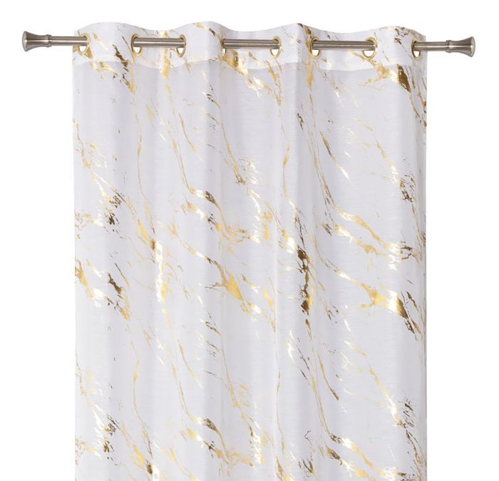 Kardin Storm 140 x 260 cm, valge/kuldne