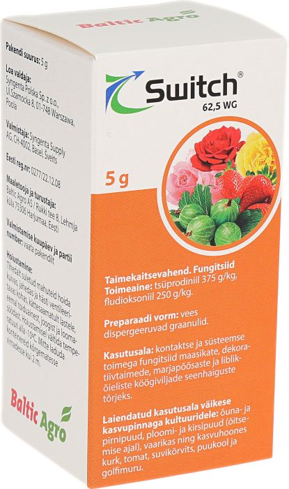Switch 62,5 wg taimehaiguste tõrjeks 5 g