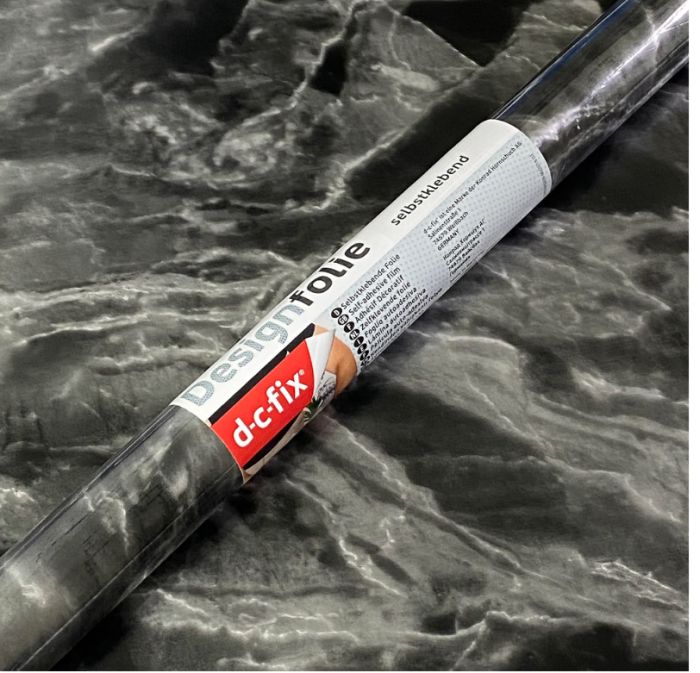 Kleepkile D-C-Fix Black/Silver Marble 45 x 200 cm