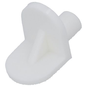 Riiulikandur 5 mm valge plast