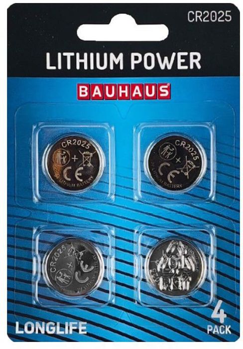 Liitiumpatarei Bauhaus CR2025 4 tk/pakk