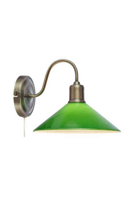 Seinavalgusti Markslöjd Vela 21 cm messing/roheline