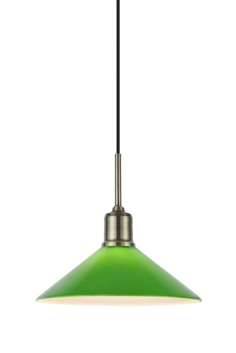 Rippvalgusti Markslöjd Vela 25 cm messing/roheline