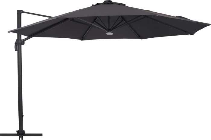 Päikesevari 350 cm LED .-valgustus, hall