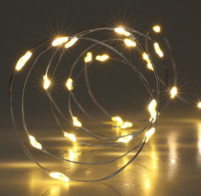 Valgussari 20 x LED hõbedane IP20