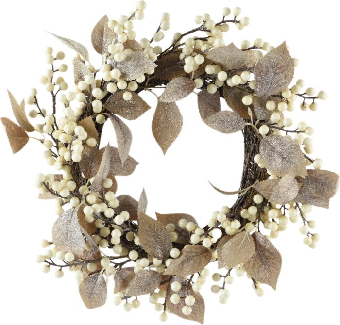 Jõulupärg valged marjad 38 cm