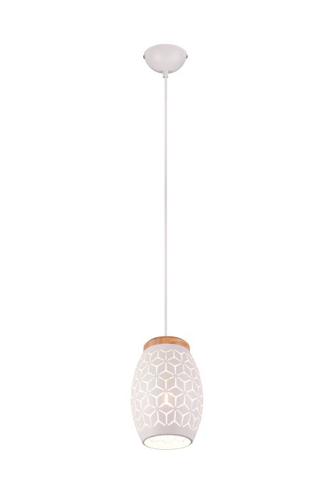 Rippvalgusti Trio Bidar Ø 15 cm valge