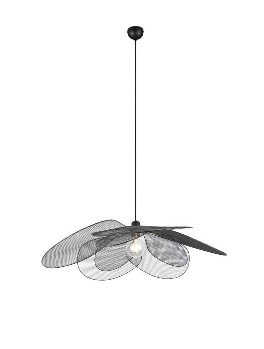 Rippvalgusti Trio Fleure mattmust Ø 87 cm