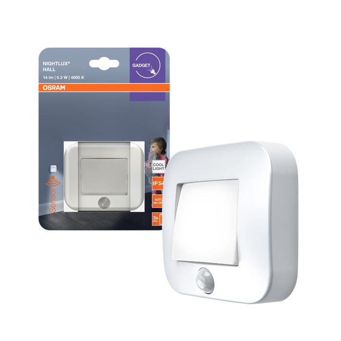 Liikumisanduriga valgusti Osram Nightlux Hall valge 8,4 x 7,3 cm IP54