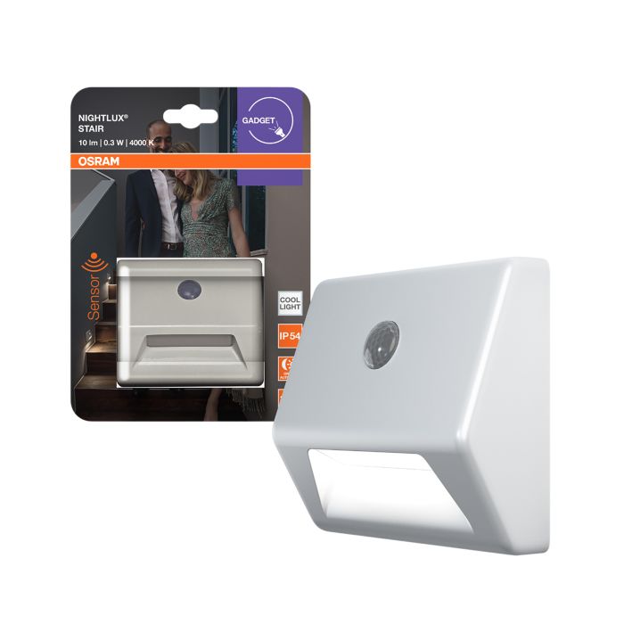 Liikumisanduriga valgusti Osram Nightlux Stair valge 8,4 x 7,3 cm IP54