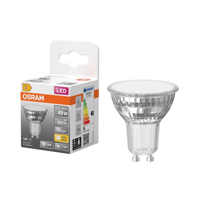 LED-lamp Osram Star PAR16 GU10 5,6 W 620 lm 2700 K 120° 1 tk/pk
