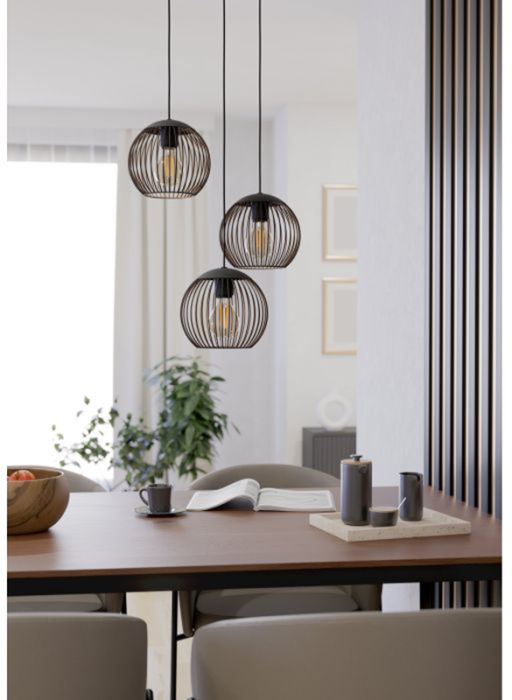 Rippvalgusti Eglo Almanzora Ø 46.5 cm must/vask