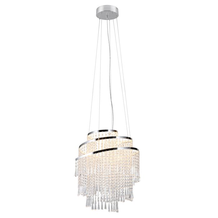 LED-rippvalgusti Trio Pomp Ø 48 cm kroom