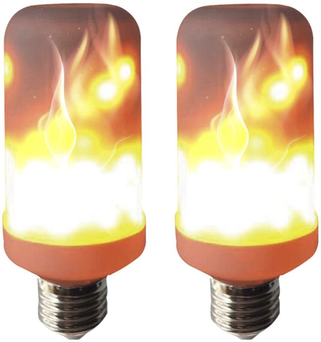2 LED-lampi Põlev leek