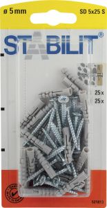 Tüübel kruviga Stabilit 5 x 25 mm