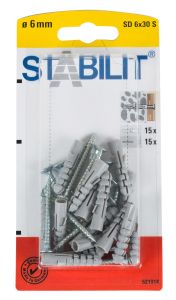 Tüübel kruviga Stabilit 6 x 30 mm