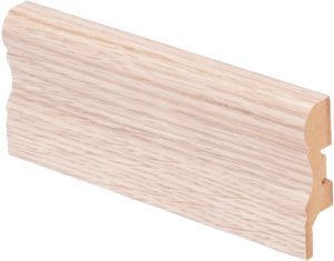 Põrandaliist MDF valge lakk tamm 15 x 60 x 2750 mm
