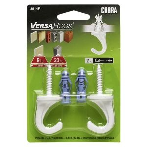 Kipsplaadikonks Cobra Versa valge 2 tk