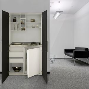 Miniköök Respekta SKWSS 1,04 m valge/must