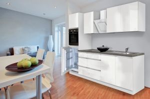 Köögikomplekt Respekta Premium 2,7 m valge läikiv