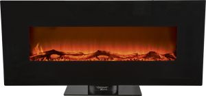 Elektrikamin Flat, must