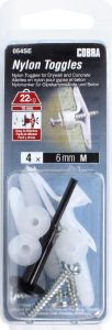 Nailontüübel Cobra Toggles M 6 x 28,25 mm 4 tk