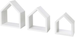 Seinariiulite komplekt Cottage valge 3 tk